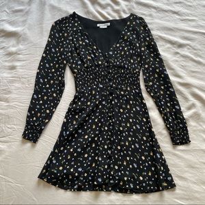 LIKE NEW REFORMATION ALANI LONG SLEEVE MINIDRESS SIZE 0 IN “POSIE” PRINT